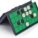Magnetic Reversi Board Game Set 9.76" with Folding Board Classic Travel Games for Kids and Adults