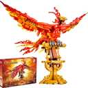 Magic Fire Phoenix Set Compatible with Lego, 938PCS Fire Phoenix Toy Collection Model for Adults, Christmas Birthday Gift for Kids Boys Girls
