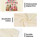 Boys Christmas Shirt for Kids Girls Toddler Ugly Funny Xmas T-Shirt Short Sleeve Cotton Tee Top 2-8 Years (Cream Merry Christmas)