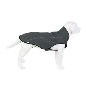 Mile High Life Dog Raincoat, Adjustable Waterproof Reflective Rain Jacket for Small Medium Large Dogs, Lightweight Breathable Pet Rain Coat with Leash Hole(Dark Gray,S)