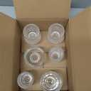 WELLIFE 3 Pcs Amber Glass Candle Holder, Taper Candle Holder, Amber Glass Candlestick Holder for Party, Wedding Decorations, Table Centerpieces and Thanks Giving