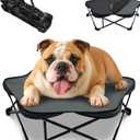 Pozico Small Elevated Dog Bed  26" Foldable Pet Cot with Carry Handle, Raised Dog Bed with Sturdy Frame & Plush Cushion, Portable & Durable for Small Breeds, Indoor/Outdoor Camping & Travel