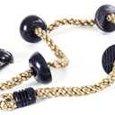 Squirrel Products 6.5 ft Climbing Rope with Platforms - Swing Set Accessories - Additions & Replacements for Active Outdoor Play Equipment