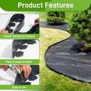 Quibbay 3.15" x 100' No Dig Landscape Edging, Flexible Garden Edging Borders with 150 Anchoring Spikes, Plastic Lawn Edging for Landscaping Garden Flower Beds Grass Yard Paver Pathway, Black