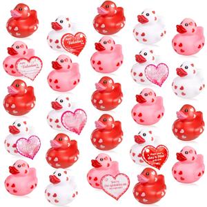 24 Pcs Rubber Ducks, Random Assortment Ducks Bulk for Jeeps Ducking, 2" Mini Rubber Duckies for Baby Toddler Bath Toys, Kids Pool Toys Birthday Gifts Party Favors