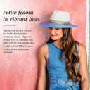 Wallaroo Womens Petite Kristy Fedora (Ivory/Stone, Small) UPF 50+ UV Sun Protection, Packable, Adjustable, Small Size Fedora Sun Hat for Travel, Hiking, Outdoor Adventures | Year Round (Beige)