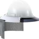 Feekoon Reusable Hard Hat Visor, with Neck Protector Breathable Shade Net Full Brim Hard Hat Sun Shade, Sun Protection Helmet Sun Shade, Compatible with V-Gard Cap, Helmet Not Included