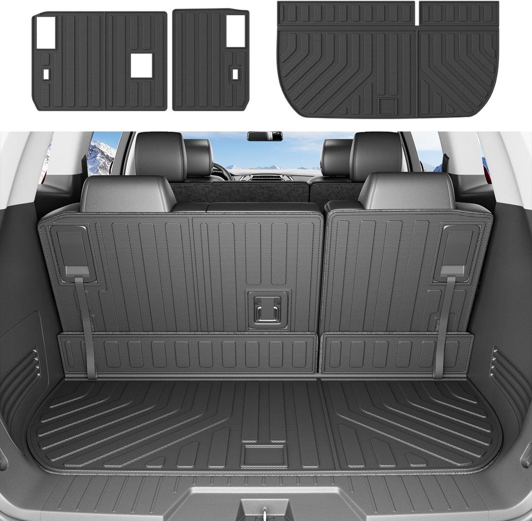 Cargo Mat Compatible with 2009-2017 Chevy Traverse Trunk Mat Cargo Liner 08-17 Buick Enclave Trunk Liner 3rd Back Seat Protector Replacement for 2009-2017 Chevy Traverse Accessories