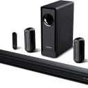 5.1 CH Surround Sound Bar with Dolby Audio, Sound Bars for TV, Wireless Subwoofer & Rear Speaker, Dolby Digital Plus, Bluetooth 5.3, Surround Sound System for Home Theater, 4K & HD TVs| HDMI & Optical