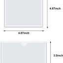 Junkin 20 Pcs Adhesive Pockets for Planners Index Card Pockets Planner Accessories Folder Self Sticky Clear Ideal Holder Top Open Add Storage Space to Notebooks Journal Office School Vinyl, 2 Styles