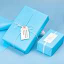 Vanhench 36" x 2400" (200') Sky Blue Wrapping Paper, Solid Color Art Kraft Craft Paper for Birthday Gift Wrapping, Baby Shower, Bouquet Flower Packing Poster Bulletin Board Construction