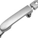 Door Handle with Keyhole Front Left Driver Side Exterior Door Handle Fit for Nissan Versa 2007-2011 for Nissan Tiida 2007-2012 Replace#82641EL12A N1310130(Silvery)