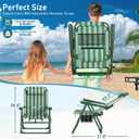 Suteck Backpack Beach Chair, 6-Position Reclining Chairs with Cooler Bag, Oversized