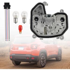Rear Tail Lamp Housing Holder Bracket Compatible with Jeep Renegade 2015-2023 Right Passenger Side Light Holder Bracket with Plug and Bulb 68270837AA