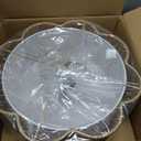 17.7" Rattan Flush Mount Ceiling Light, 3-Light Boho Close to Ceiling Light Fixtures, Rattan Bedroom Ceiling Light, Farmhouse Large Drum Chandelier for Dining Room, Kitchen, Hallway(Yellow)