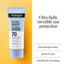 Neutrogena Ultra Sheer Dry-Touch Sunscreen Lotion SPF 70, Broad Spectrum, Water Resistant 80 Min, Oil-Free, Oxybenzone-Free, Non-Comedogenic, Matte Finish, Body Sunscreen, Travel Size 3 Fl Oz