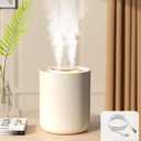 Portable Small Humidifier, 1500ml Small Humidifiers for Bedroom Baby, 1800mAh USB Personal Desktop Portable Humidifiers for Travel,Office, Car, Home, Auto Shut-Off, 3 Mist Modes, Super Quiet (Khaki)