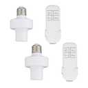 Remote Control Light Socket,Wireless Light Switch Kit with Timer,E26/E27 Bulb Base Holder,No Wiring Wall Mounted Controller Switch for Basement,Garage,Stairwell Light Remote (2 Pack)