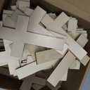 Treela 100 Pack Blank Wooden Cross Unfinished Cross Shaped Wooden Cutouts for DIY Project Tags Sunday Church Home Decoration Ornaments, 11 x 7 cm/ 4.3 x 2.8 Inches