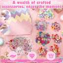 Affrolling 794 Pcs Paper Crowns DIY Princess Hats Birthday Party Crowns DIY Making Craft Kit to Decorate with Lace Gems Butterfly Button Stickers Poms for Women Ladies Nights Event Bridal Shower Party
