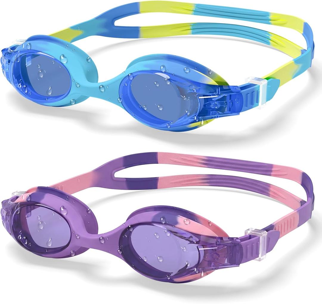 Aegend Swim Goggles for Kids 3-8 - Anti-Fog Anti-Leaking Comfort Fit Toddler Goggles for Swimming