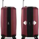 Elite Luggage Expandable Hardside Spinner Luggage, Burgundy, 21" Carry-on, 1 Piece
