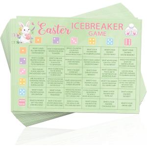 2 x COCHIE 25 Players Spring Easter Games for Family Adults Office Large Groups Party, Families Icebreaker Game Classroom Activities - Not Dice Included (Green)