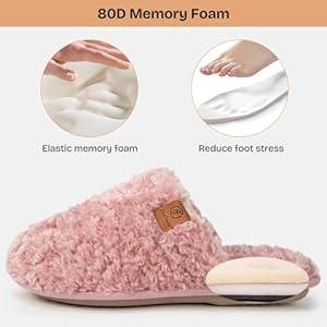 EverFoams Women's Fashionable Open-toe Slippers with Cozy Plush Non-Slip Sole 9-10