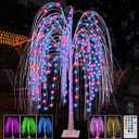 288 LED 6FT Colorful Lighted Willow Tree, RGB LED Tree with Remote, Willow Tree with Multicolored String Lights for Indoor Outdoor Easter Christmas Party Home Wedding Garden Decoration