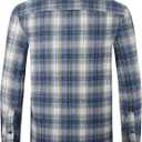 Alex Vando Mens Button Down Shirts Flannel Shirt Long Sleeve (M)