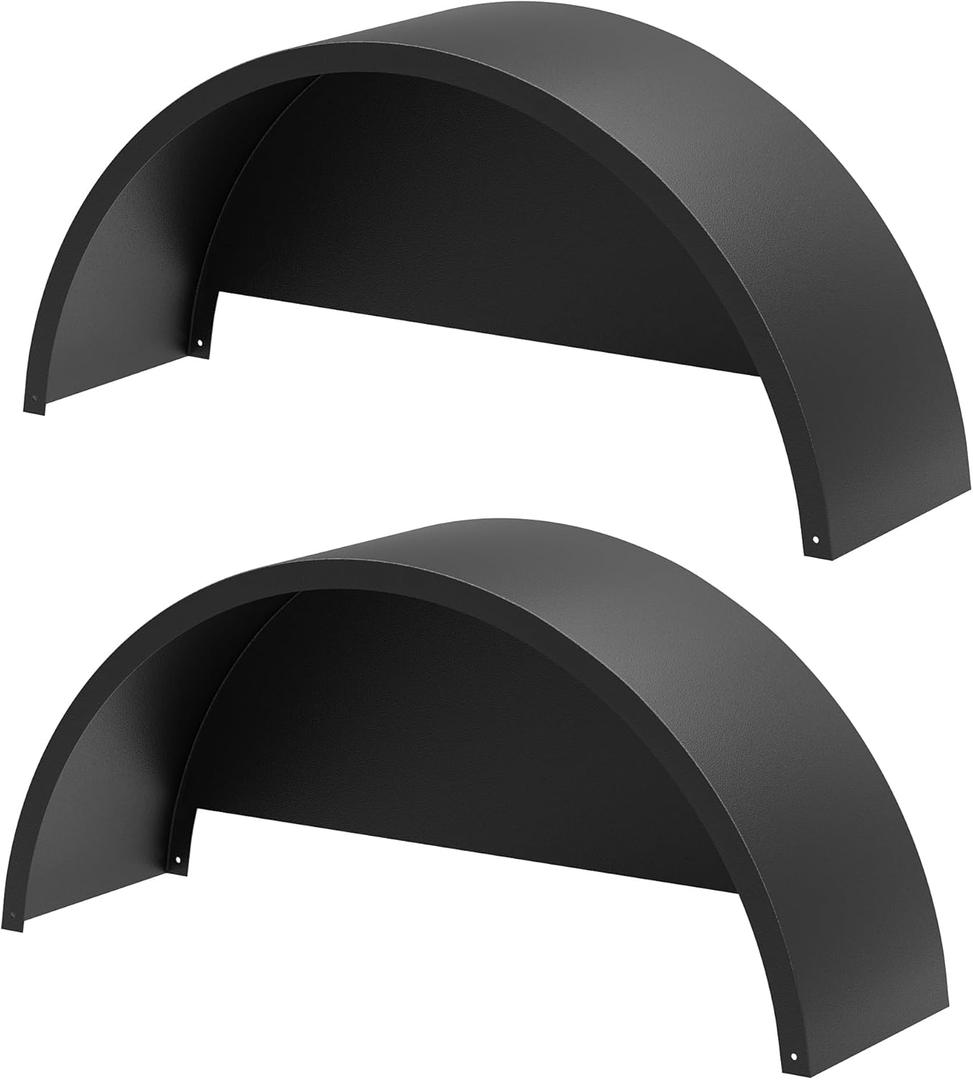 2 Pack Single Axle Trailer FendersFits for 14to 16 Wheels32 x 9 x 15 Trailer Fenders with Fender Backsfor Car Hauler Cargo Utility Trailer Landscape Trailer,Black
