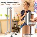 Vertical Paper Roll Dispenser with Wheels 25"-36" Paper Roll Holder Stand and Cutter Durable and Movable for Gift Wrap Kraft Freezer Butcher Studio Classroom Arts Retail Store Commercial Use