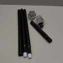 Black Curtain Rod 32 to 58 Inch, HOTOZON Heavy Duty Curtain Rods for Windows, 1 Inch Decorative Single Drapery Rod with Exquisite Translucent Twisted Finials, Black