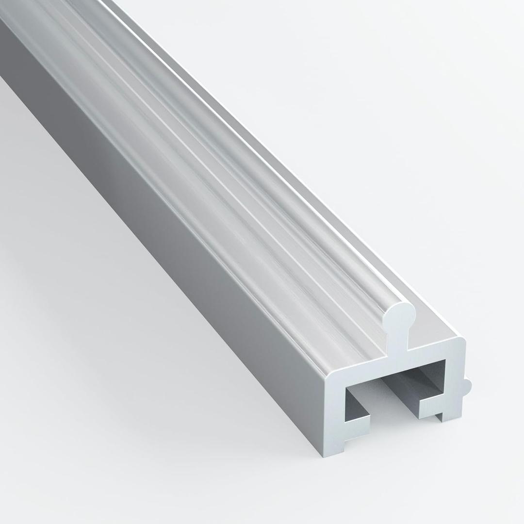 Aluminium Sliding Screen Door Track, Sliding Door Bottom Track, Sliding Door Track Replacement, Screen Door Track Repair, Terrace Screen Door Guide- Silvery Aluminium Alloy 100 Inch