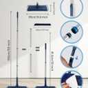 BPAWA Microfiber Mops for Floor Cleaning - Flat Floor Mop with 4 Washable Chenille Pads Dry Dust for Hardwood Laminate Wood Tile Vinyl Wall Hard Surfaces - 150cm Adjustable Long Handle