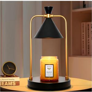 Candle Warmer Lamp with Timer Dimmer,Unique Birthday Gifts for Women Mom,House Warming Gifts New Home Room Decor,Wax melt Warmer for Scented Wax Jar Candles,Black-Large