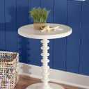 Powell Furniture Powell Round Spindle, White Table 17 x 22.25 x 17