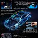 3 Channel Dash Camera for Cars,Triple Lens 4K+1080P+1080P Dash Cam Front Rear Inside,Built-in 5G WiFi & App, Night Vision,24H Parking Mode,Loop Recording,170 Wide Angle,32GB Card Included(Black)