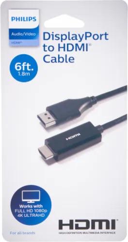 Philips 6' Display Port to HDMI Cable - Black