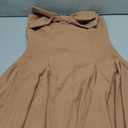 Womens Strapless Bowknot Mini Dress Sexy Elegant Solid Color Fit & Flare Bandeau Cocktail Party Dress, Medium