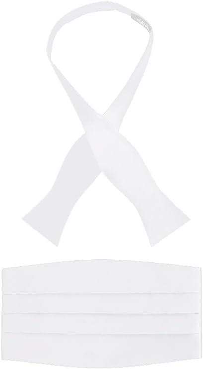 S.H. Churchill & Co. Men's Self Tie Bow Tie and Cummerbund Set for Wedding, Prom, Formal Event