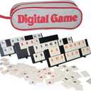 Mini Rummy Cube Set- Portable Rummy Cube Board Game Set with Canvas Bag, 106 Tiles & 4 Racks (2-4 Players) | Compact Travel Games for On-The-Go Fun