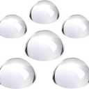 Briwooody 6 Pcs Crystal Dome Magnifier Paperweights Glass Paperweight Reading Magnifying Glass Clear Optical Half Ball Lens for Office Desk Home Gift (1.97 Inch)