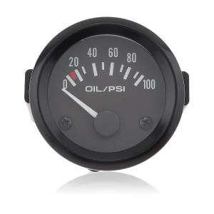 Oil Pressure Gauge Kit, 2" 52MM 12V 0~100PSI Universal Colorful LED Digital Oil Press Pressure PSI Gauge with Oil Pressure Sensor