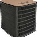 ULTCOVER 2 in 1 Full Mesh with Waterproof Fabric Top Air Conditioner Defender Cover 34W x 34D x 32H inch for Outside AC Units All Seasons Use