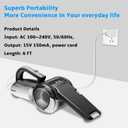 15V Hand Vacuum Charger 90627870 Replacement Black Decker Handheld Vacuum Charger HNV115J13 HFVB315J22 HHVI320JR02 HHVI315JO42 90629039 Dustbuster Power Cord