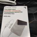 Calming Heat Massaging Vibrations Weighted Heating Pad by Sharper Image | Temperature Settings, Auto Shut-Off Feature, Gift for Holidays, Women & Men | 3 Heat, 6 Massage, 12” x 24”, 4 lbs