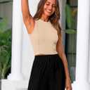 PRETTYGARDEN Women's Summer 2 Piece Loungewear Set Cropped Tank Top Wide Leg Sweatpants Tracksuit Casual Outfits (S)