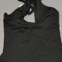 Women's Sexy Sleeveless Halter V Neck Backless Leotard Bodysuit Tops, S
