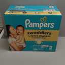 Pampers Swaddlers Diapers, Size 3 (13-26 lbs), 136 Count, Absorbent, Keeps Baby Dry and Comfortable, Skin Safe Disposable Baby Diaper 